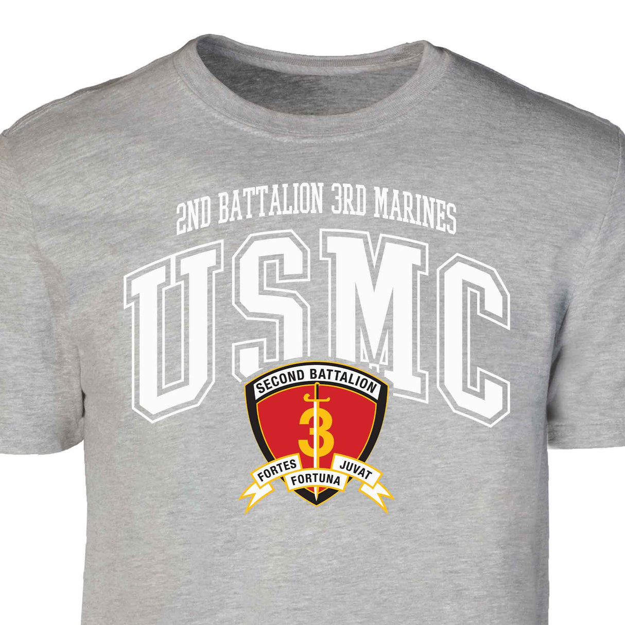 2nd Battalion 3rd Marines Arched Patch Graphic T-shirt - SGT GRIT