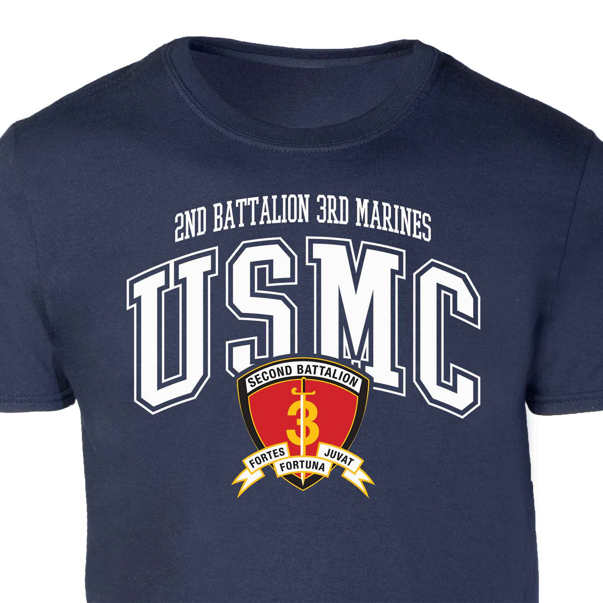2nd Battalion 3rd Marines Arched Patch Graphic T-shirt - SGT GRIT