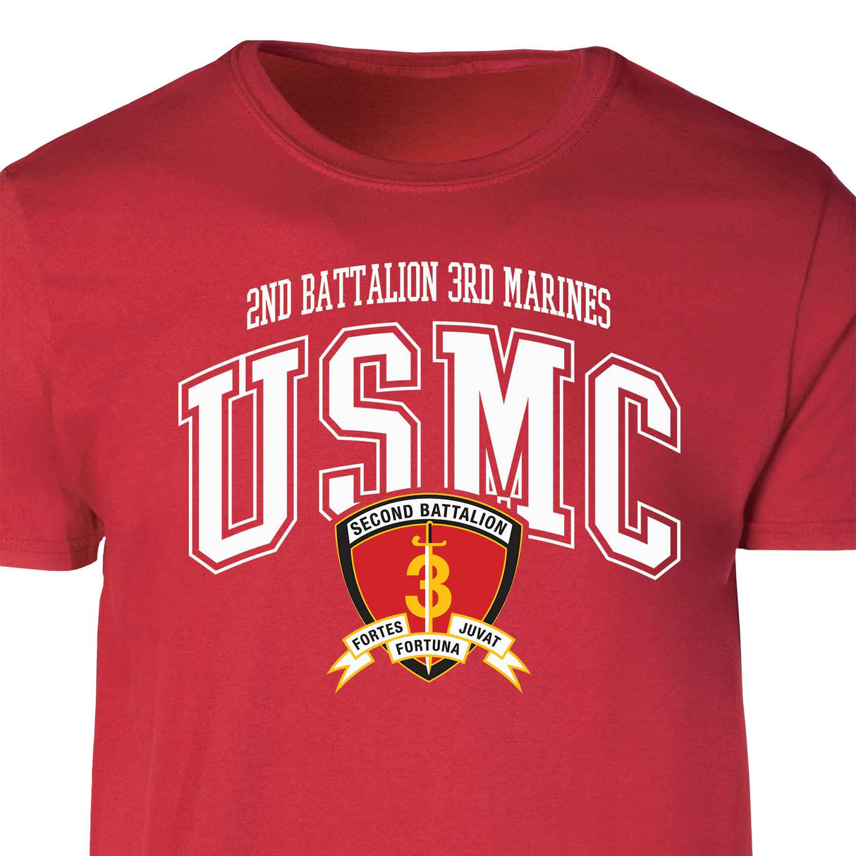2nd Battalion 3rd Marines Arched Patch Graphic T-shirt - SGT GRIT