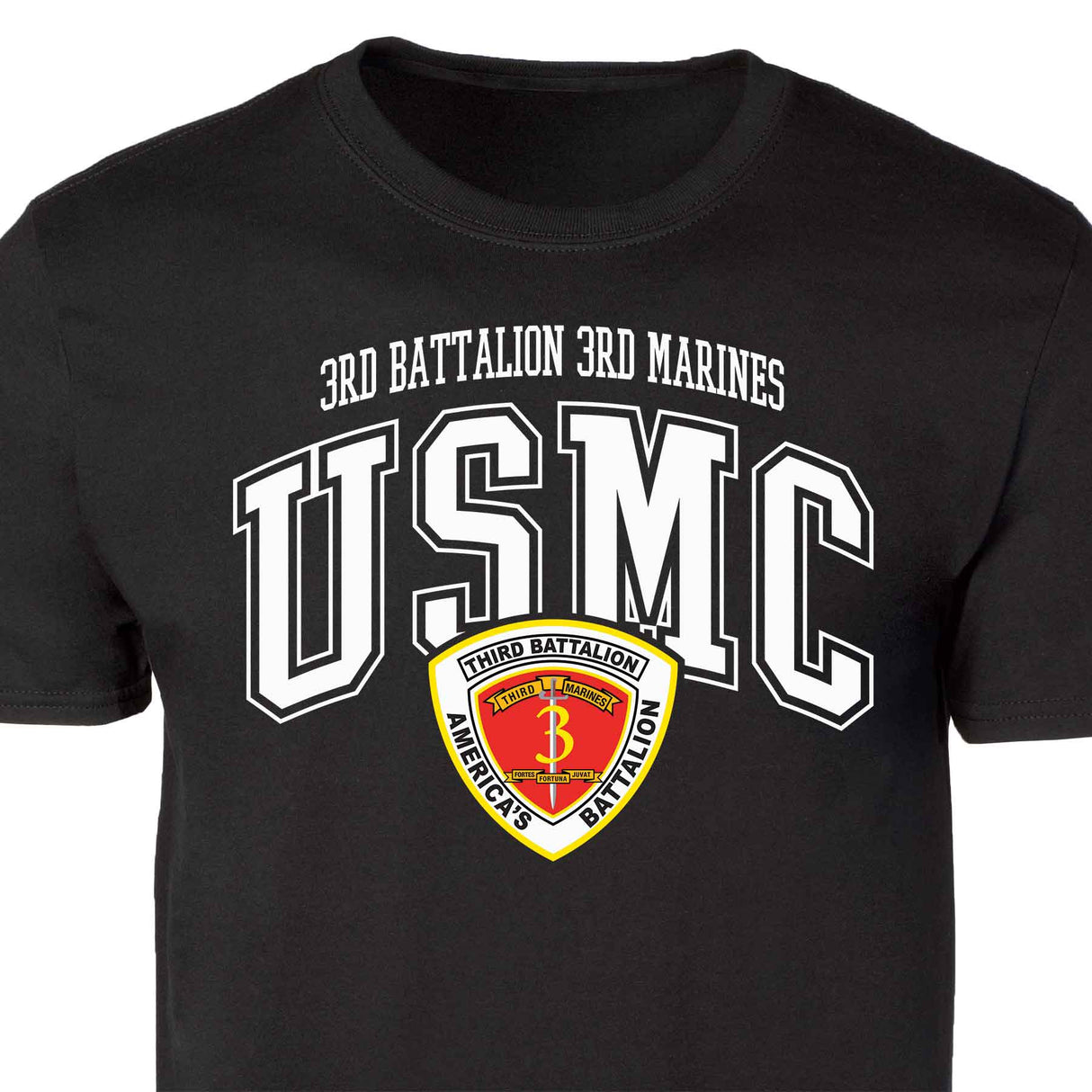 3rd Battalion 3rd Marines Arched Patch Graphic T-shirt - SGT GRIT
