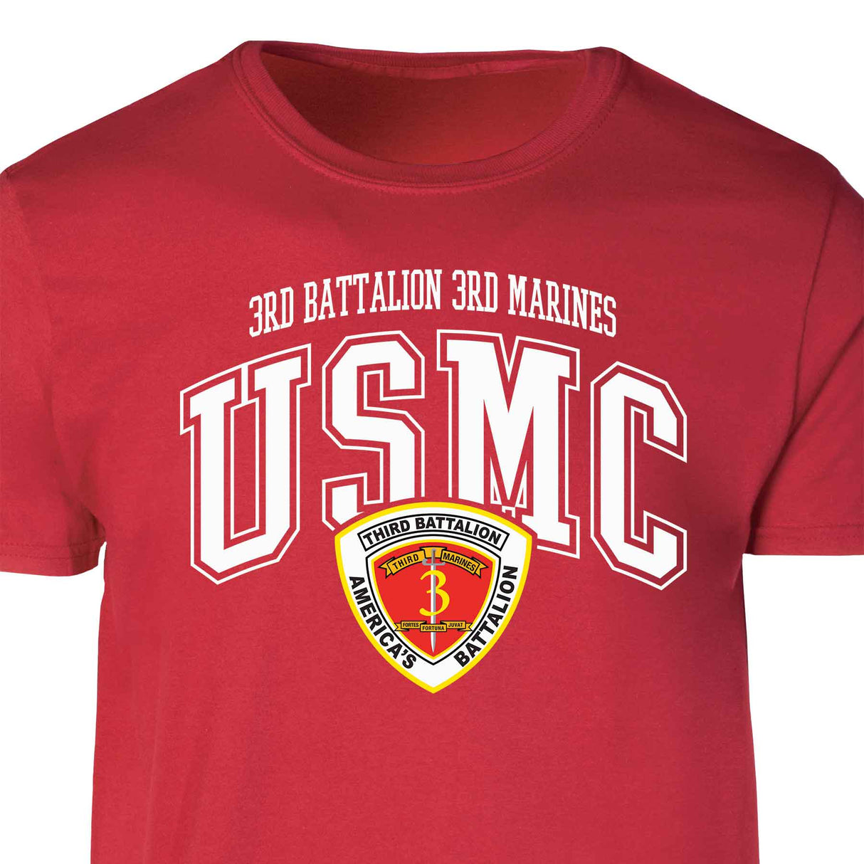 3rd Battalion 3rd Marines Arched Patch Graphic T-shirt - SGT GRIT
