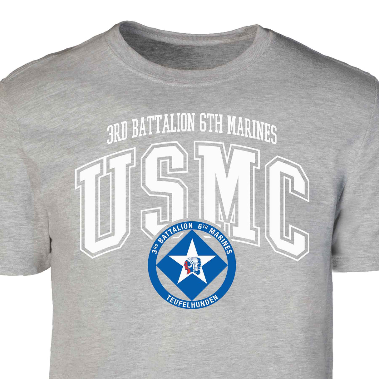 3rd Battalion 6th Marines Arched Patch Graphic T-shirt - SGT GRIT