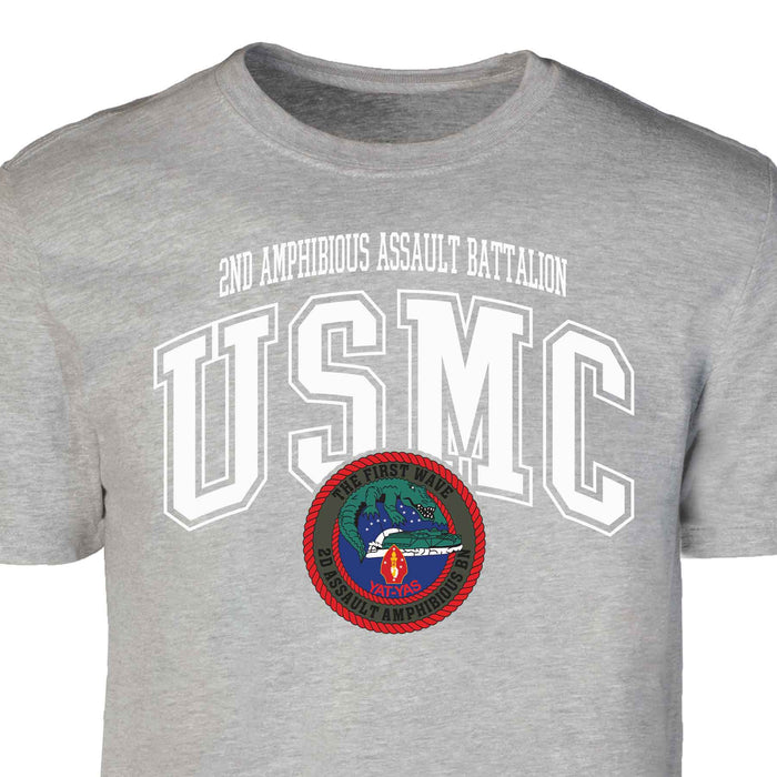 2nd Amphibious Assault Bn Arched Patch Graphic T-shirt - SGT GRIT