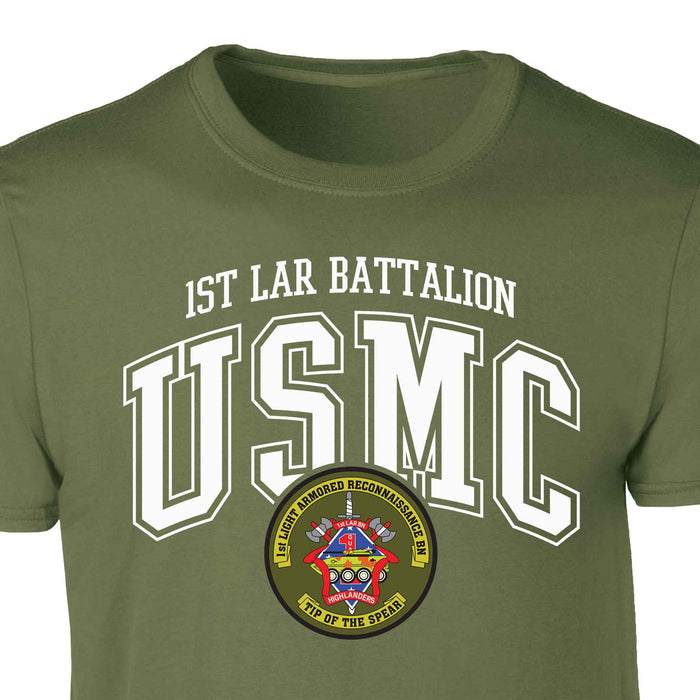 1st LAR Battalion Arched Patch Graphic T-shirt - SGT GRIT