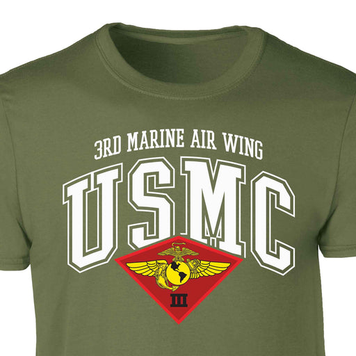 3rd Marine Air Wing Arched Patch Graphic T-shirt - SGT GRIT