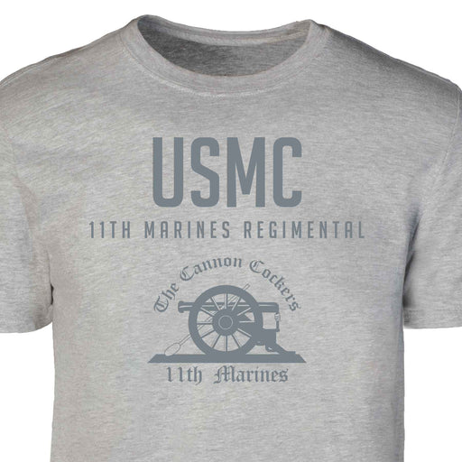 11th Marines Regimental Tonal Patch Graphic T-shirt - SGT GRIT