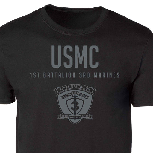 1st Battalion 3rd Marines Tonal Patch Graphic T-shirt - SGT GRIT