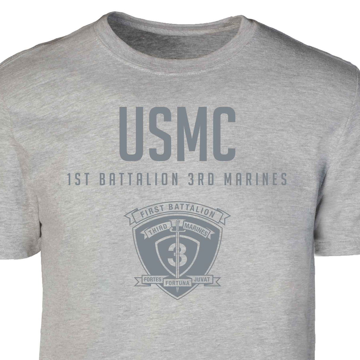 1st Battalion 3rd Marines Tonal Patch Graphic T-shirt - SGT GRIT