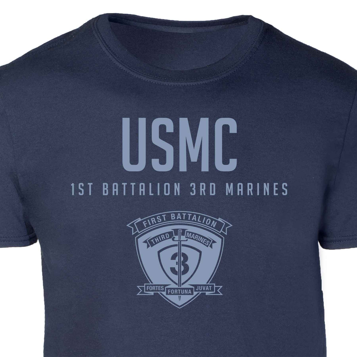 1st Battalion 3rd Marines Tonal Patch Graphic T-shirt - SGT GRIT