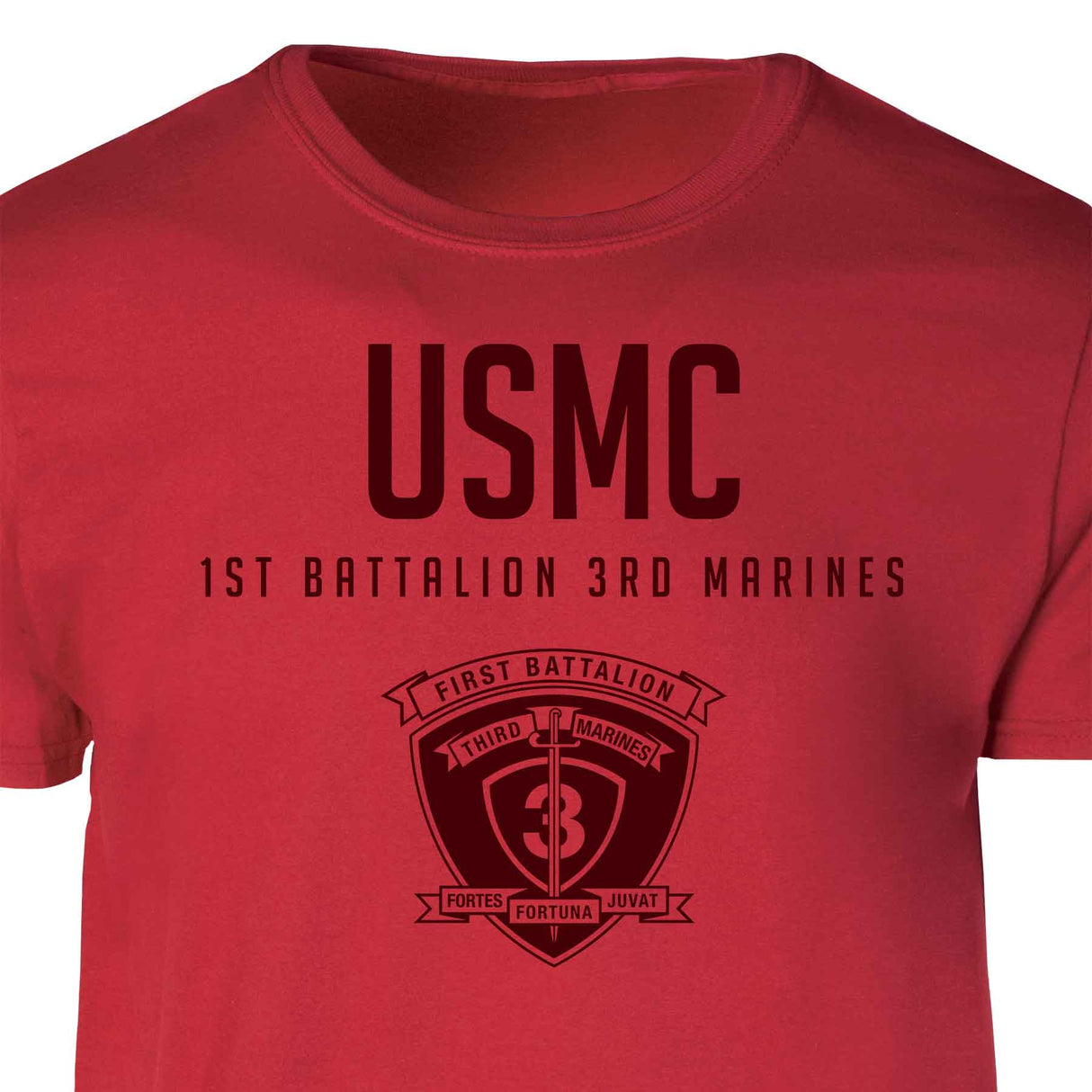 1st Battalion 3rd Marines Tonal Patch Graphic T-shirt - SGT GRIT