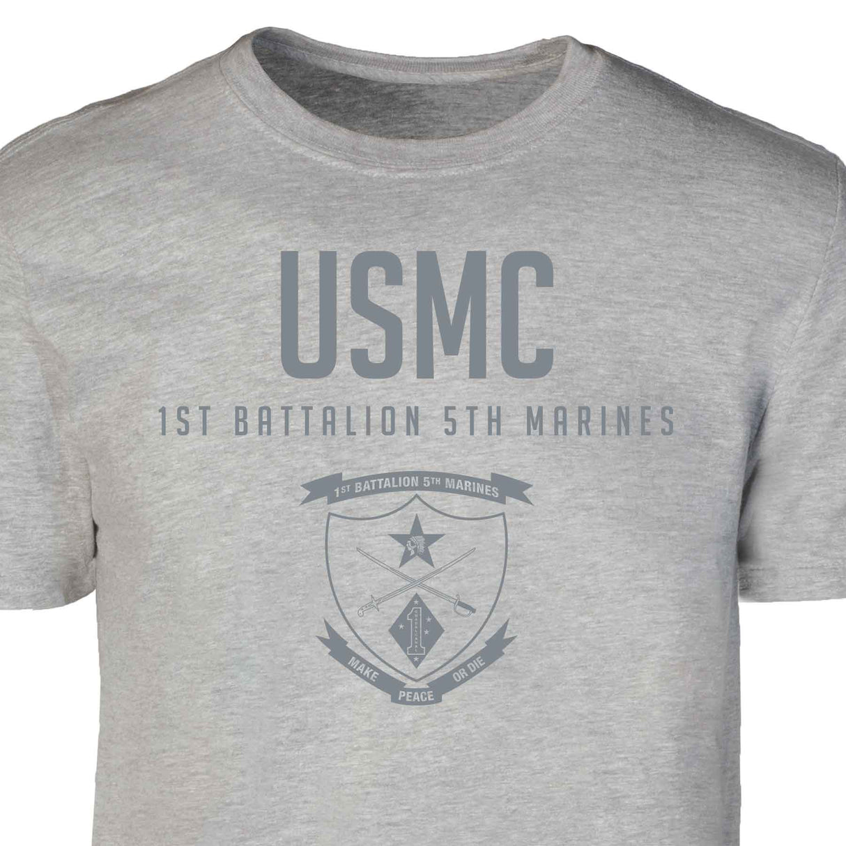 1st Battalion 5th Marines Tonal Patch Graphic T-shirt - SGT GRIT
