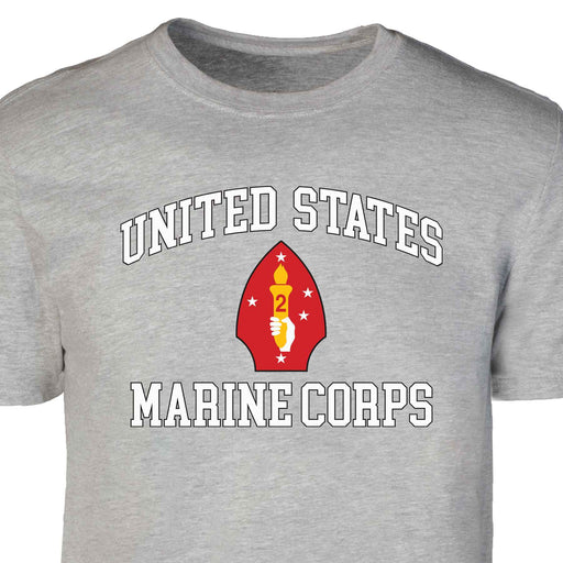 2nd Marine Division USMC  Patch Graphic T-shirt - SGT GRIT