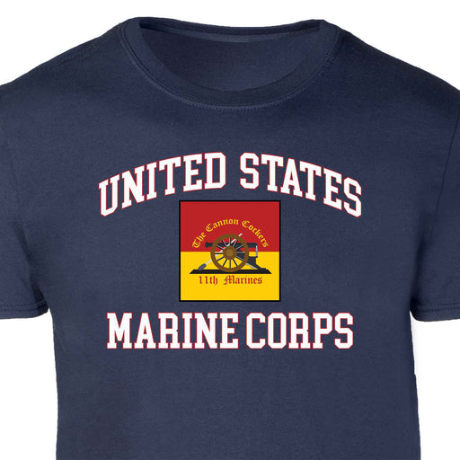 11th Marines Regimental USMC  Patch Graphic T-shirt - SGT GRIT