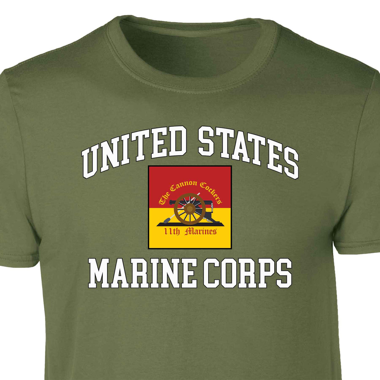 11th Marines Regimental USMC Patch Graphic T-shirt - SGT GRIT