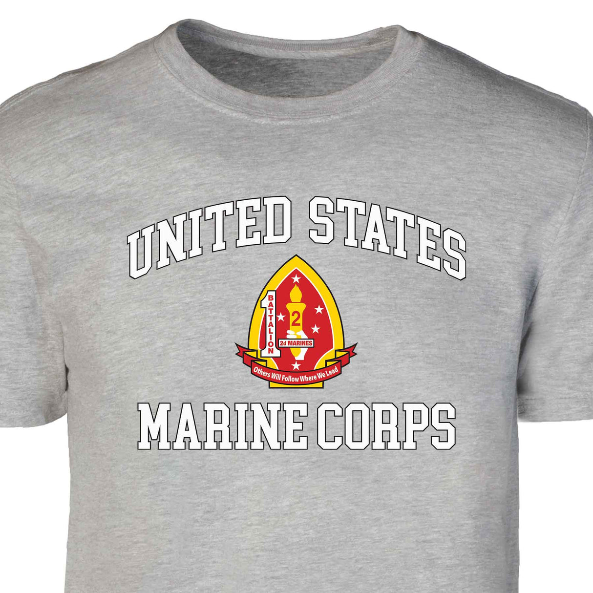 1st Battalion 2nd Marines USMC Patch Graphic T-shirt - SGT GRIT