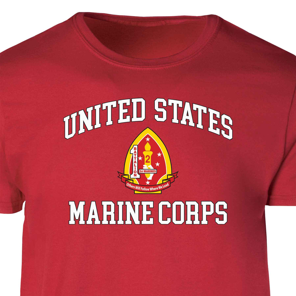 1st Battalion 2nd Marines USMC Patch Graphic T-shirt - SGT GRIT