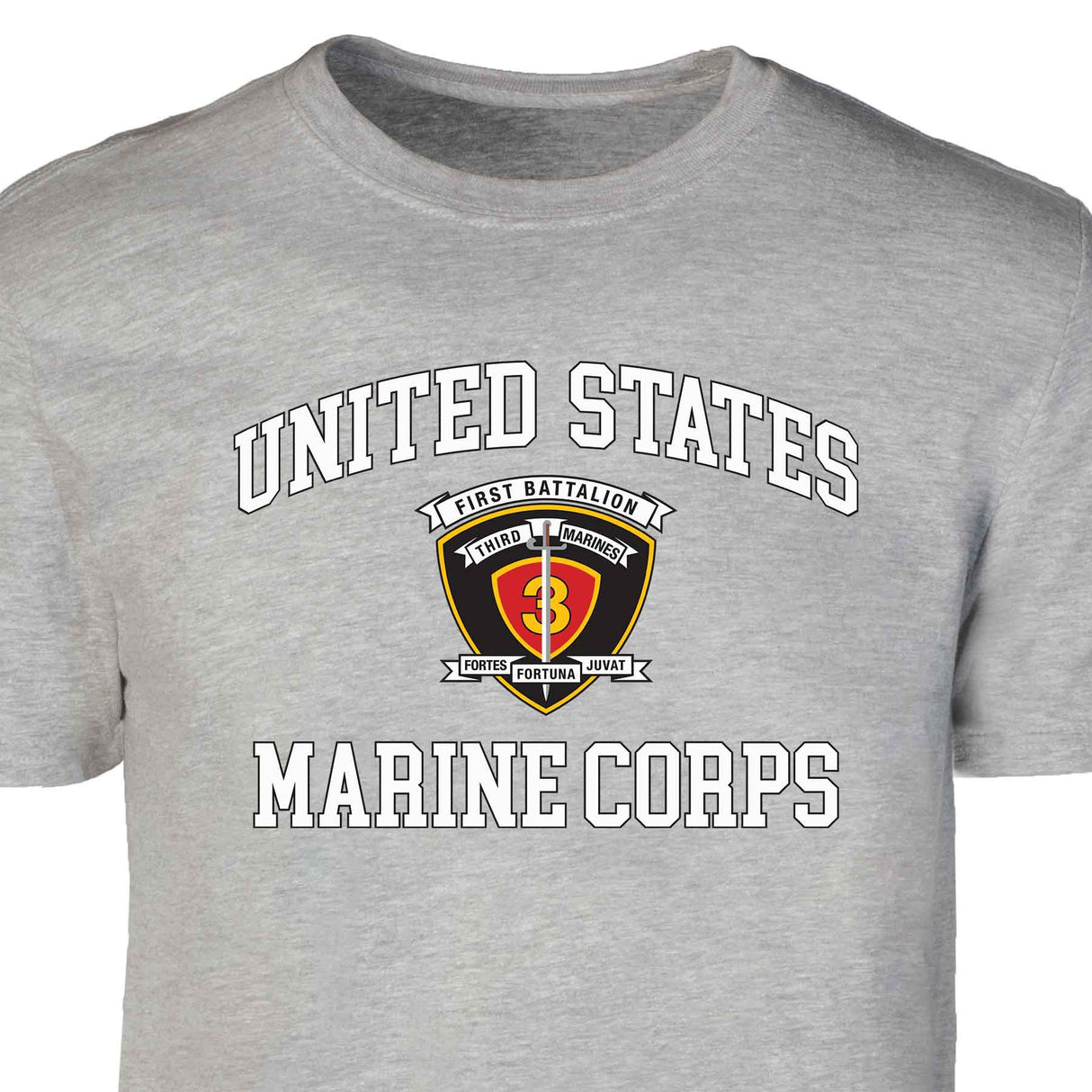1st Battalion 3rd Marines USMC Patch Graphic T-shirt - SGT GRIT