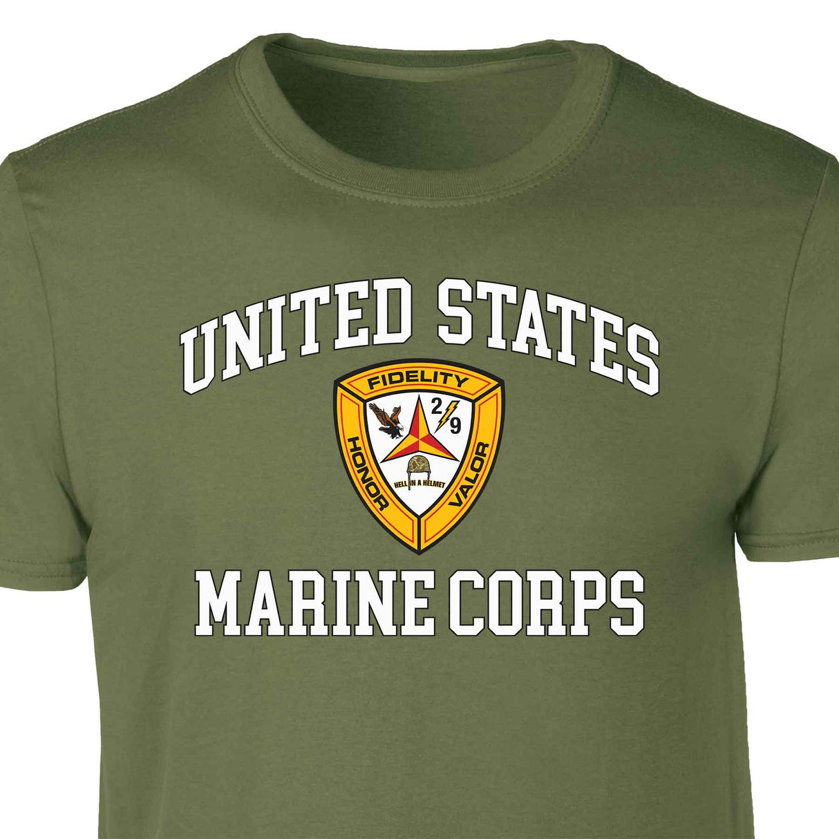 2nd Battalion 9th Marines USMC Patch Graphic T-shirt - SGT GRIT