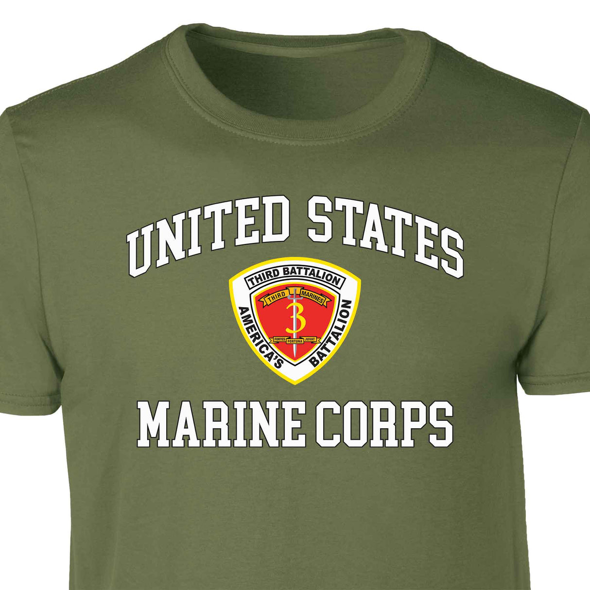 3rd Battalion 3rd Marines USMC Patch Graphic T-shirt - SGT GRIT