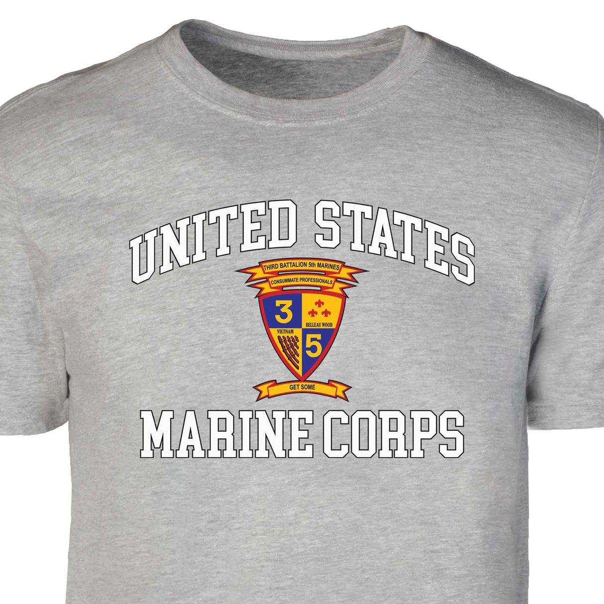3rd Battalion 5th Marines USMC Patch Graphic T-shirt - SGT GRIT