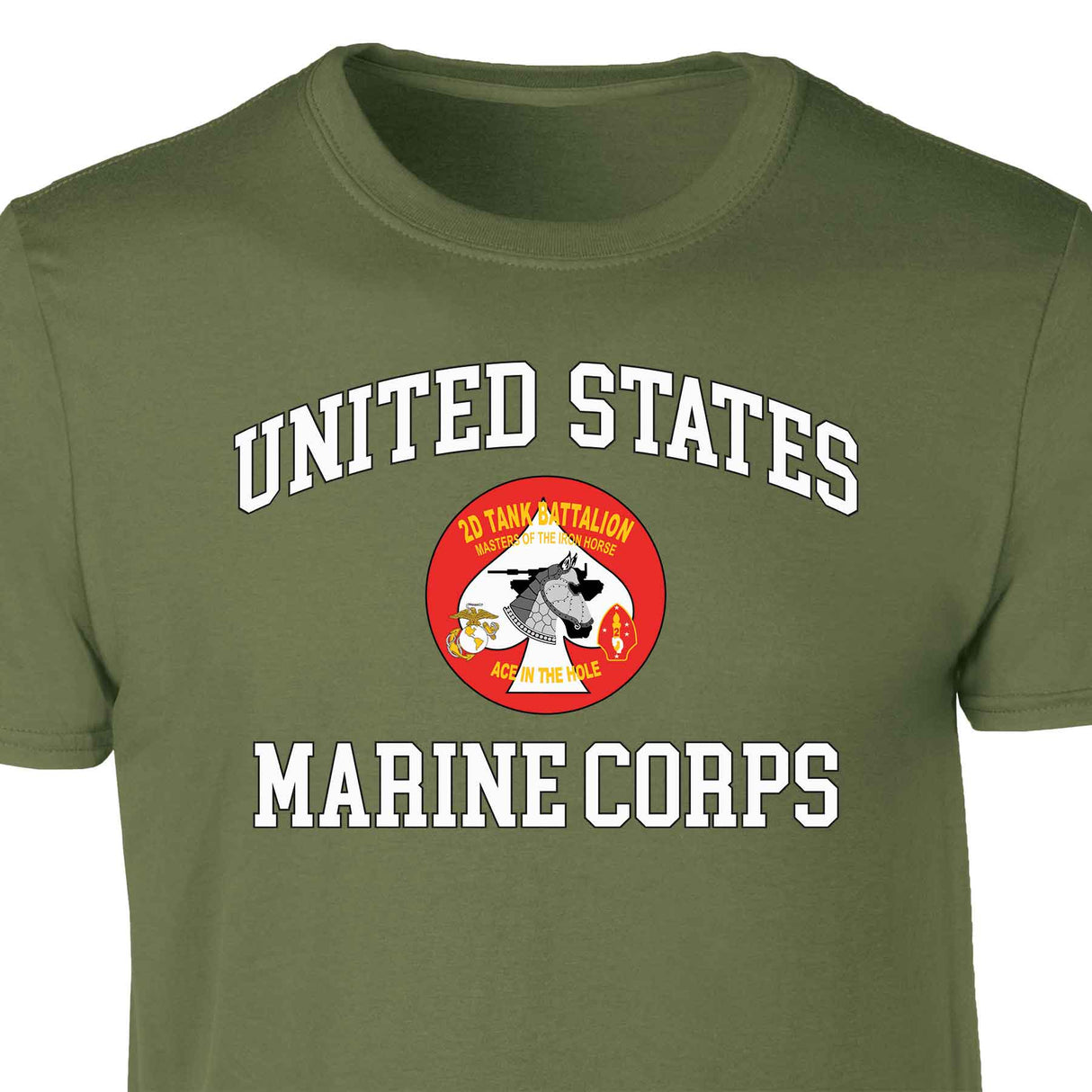 2nd Tank Battalion USMC Patch Graphic T-shirt - SGT GRIT