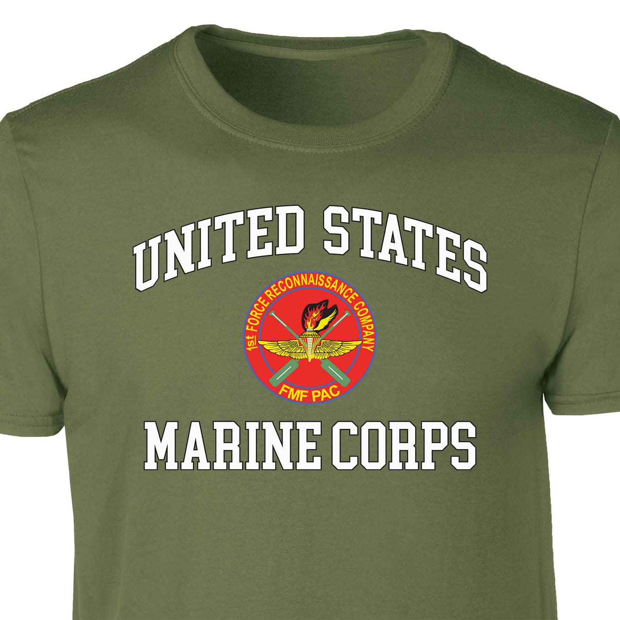 1st Force Recon FMF PAC USMC Patch Graphic T-shirt - SGT GRIT