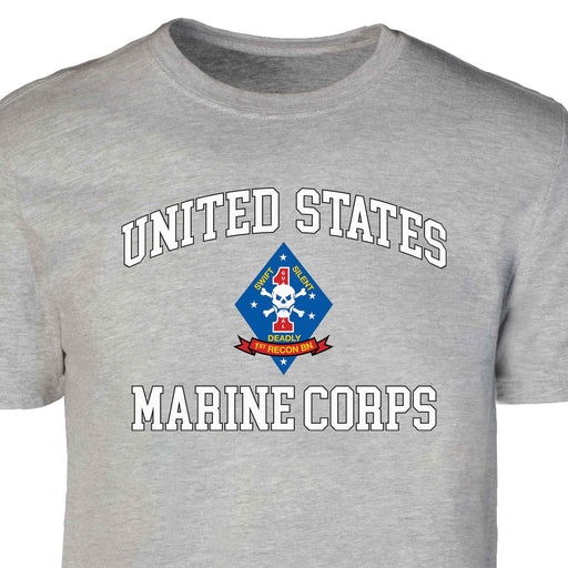 1st Recon Battalion USMC Patch Graphic T-shirt - SGT GRIT