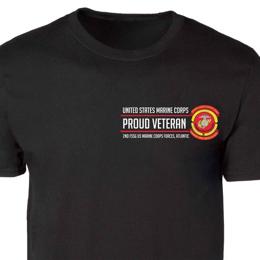 2nd FSSG US Marine Corps Proud Veteran Patch Graphic T-shirt - SGT GRIT
