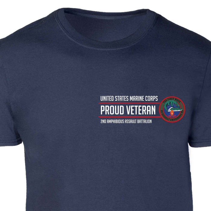 2nd Amphibious Assault Bn Proud Veteran Patch Graphic T-shirt - SGT GRIT