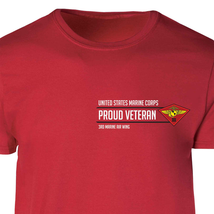 3rd Marine Air Wing Proud Veteran Patch Graphic T-shirt - SGT GRIT