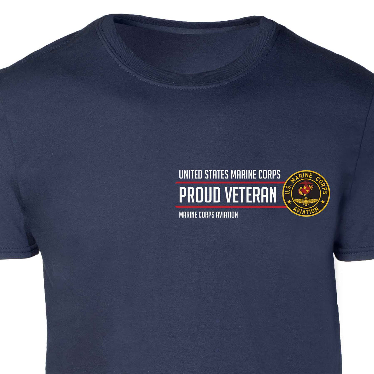 Marine Corps Aviation Proud Veteran Patch Graphic T-shirt - SGT GRIT