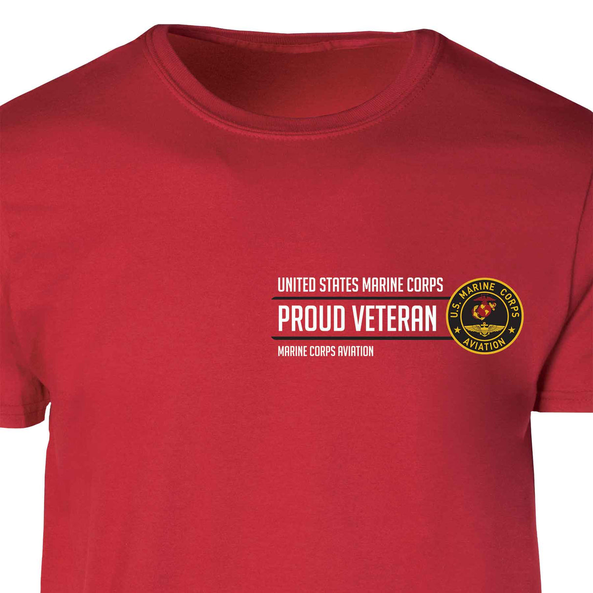 Marine Corps Aviation Proud Veteran Patch Graphic T-shirt - SGT GRIT
