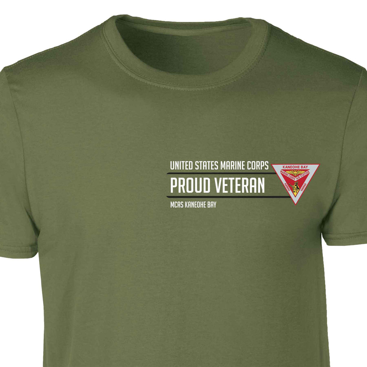 MCAS Kaneohe Bay Proud Veteran Patch Graphic T-shirt - SGT GRIT