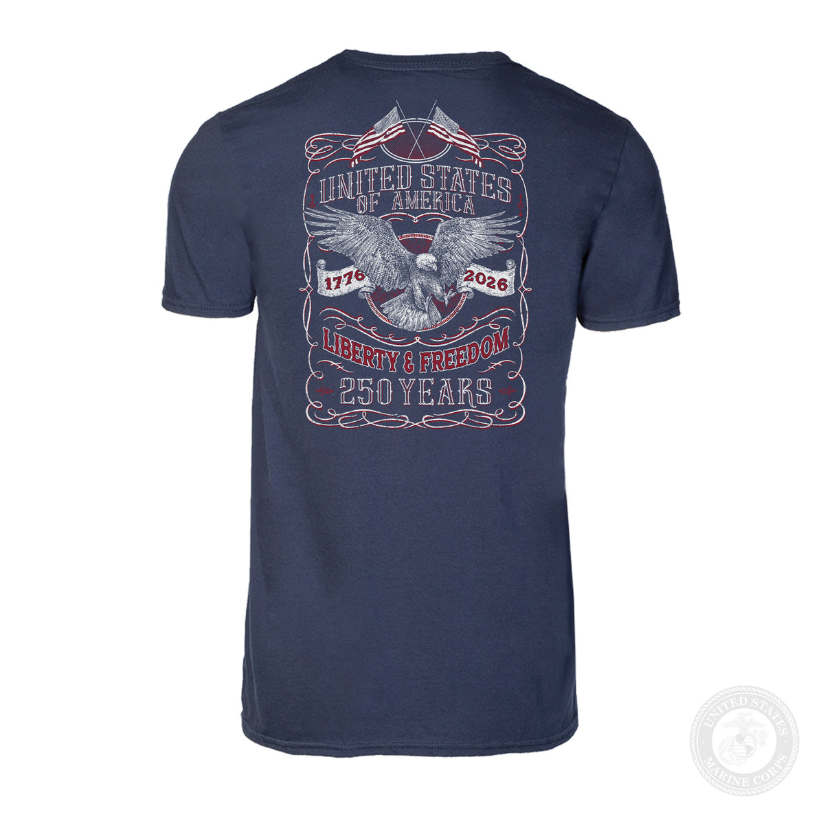 250 Years of Liberty & Freedom T-Shirt - Back Design - SGT GRIT