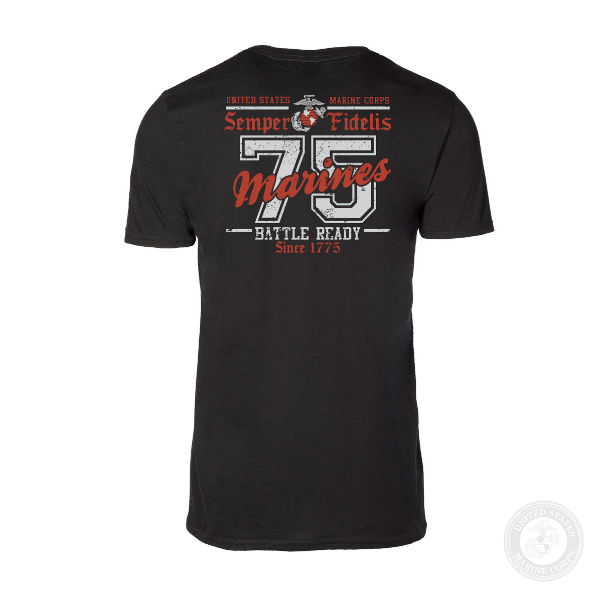 USMC Battle Ready ’75 T-Shirt – Back Design - SGT GRIT