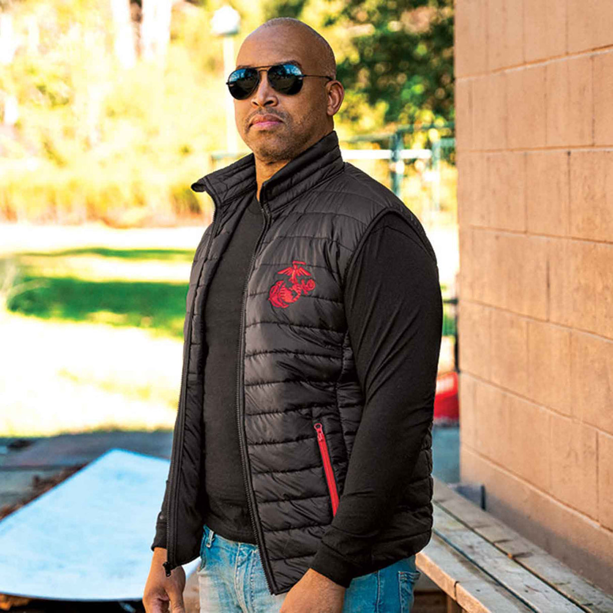 USMC Eagle, Globe, and Anchor Puffy Vest - SGT GRIT