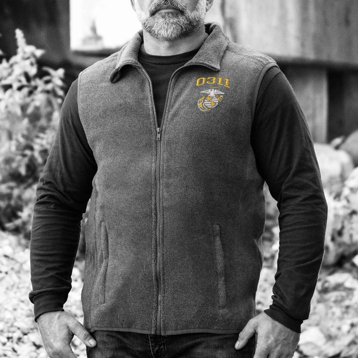 Marine Corps MOS Embroidered Fleece Vest - SGT GRIT