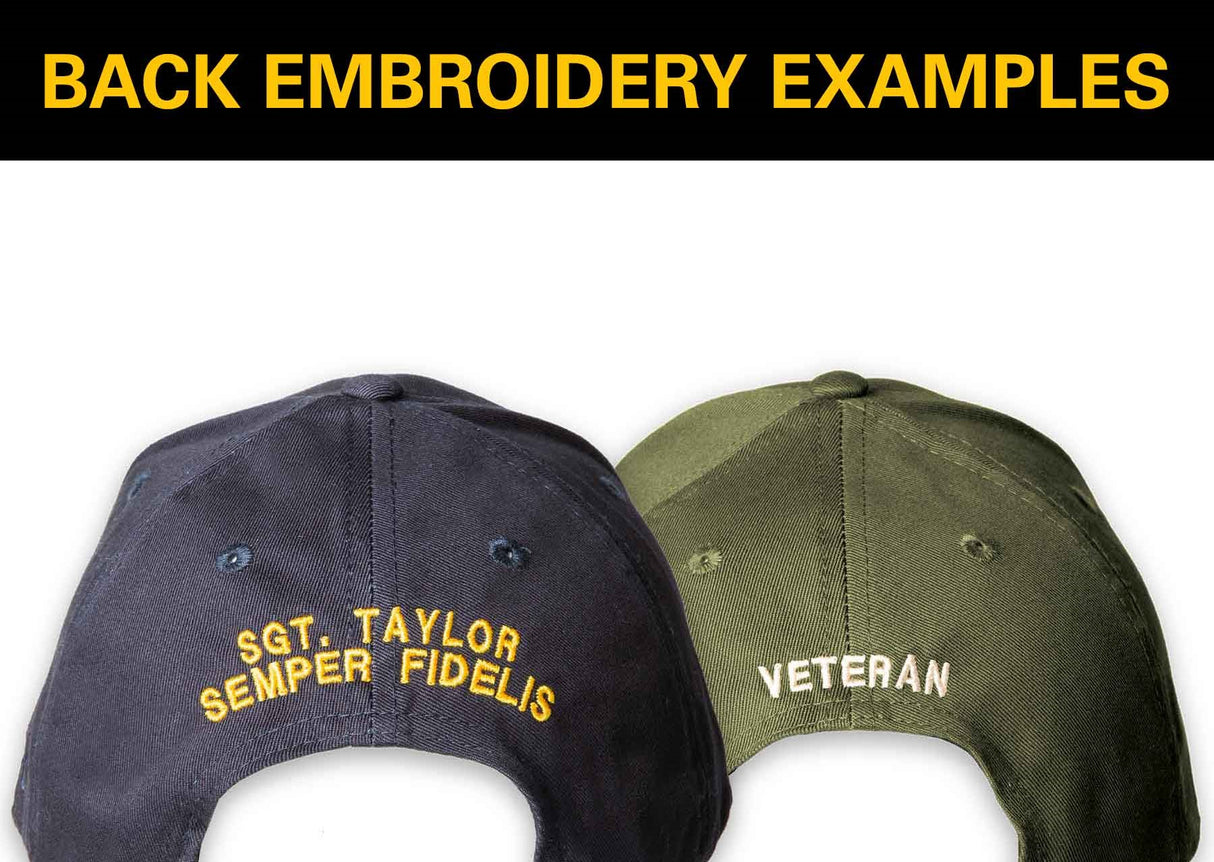 USMC Veteran Choose Your Rank Hat - White - SGT GRIT