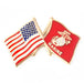 USA and USMC Flag Pin - SGT GRIT