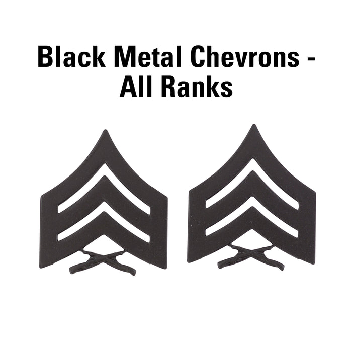 Black Metal Chevrons - SGT GRIT