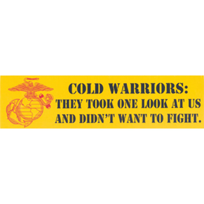 Cold Warriors: One Look Bumper Sticker - SGT GRIT