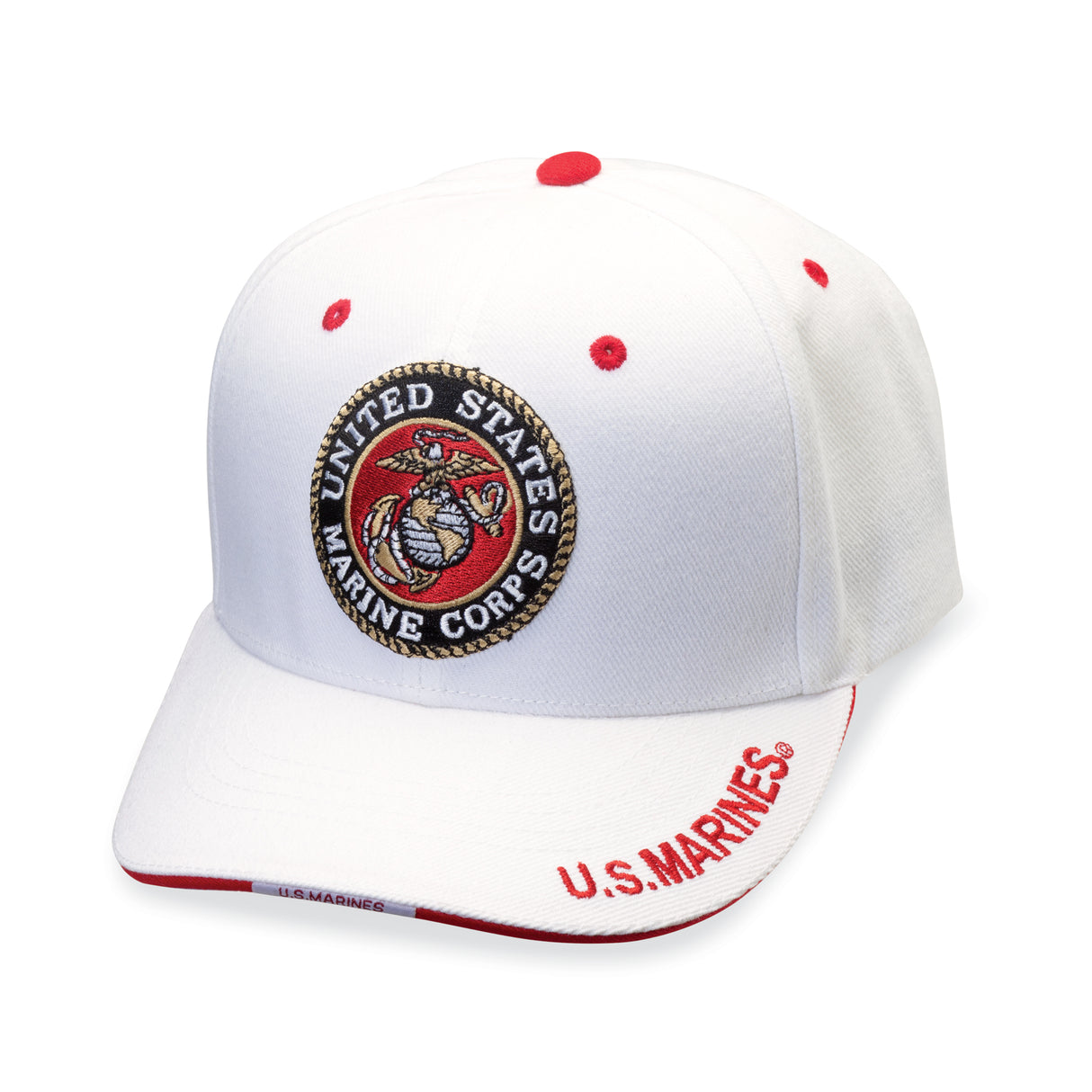 Marines Corps Logo Hat – Personalized – White - SGT GRIT
