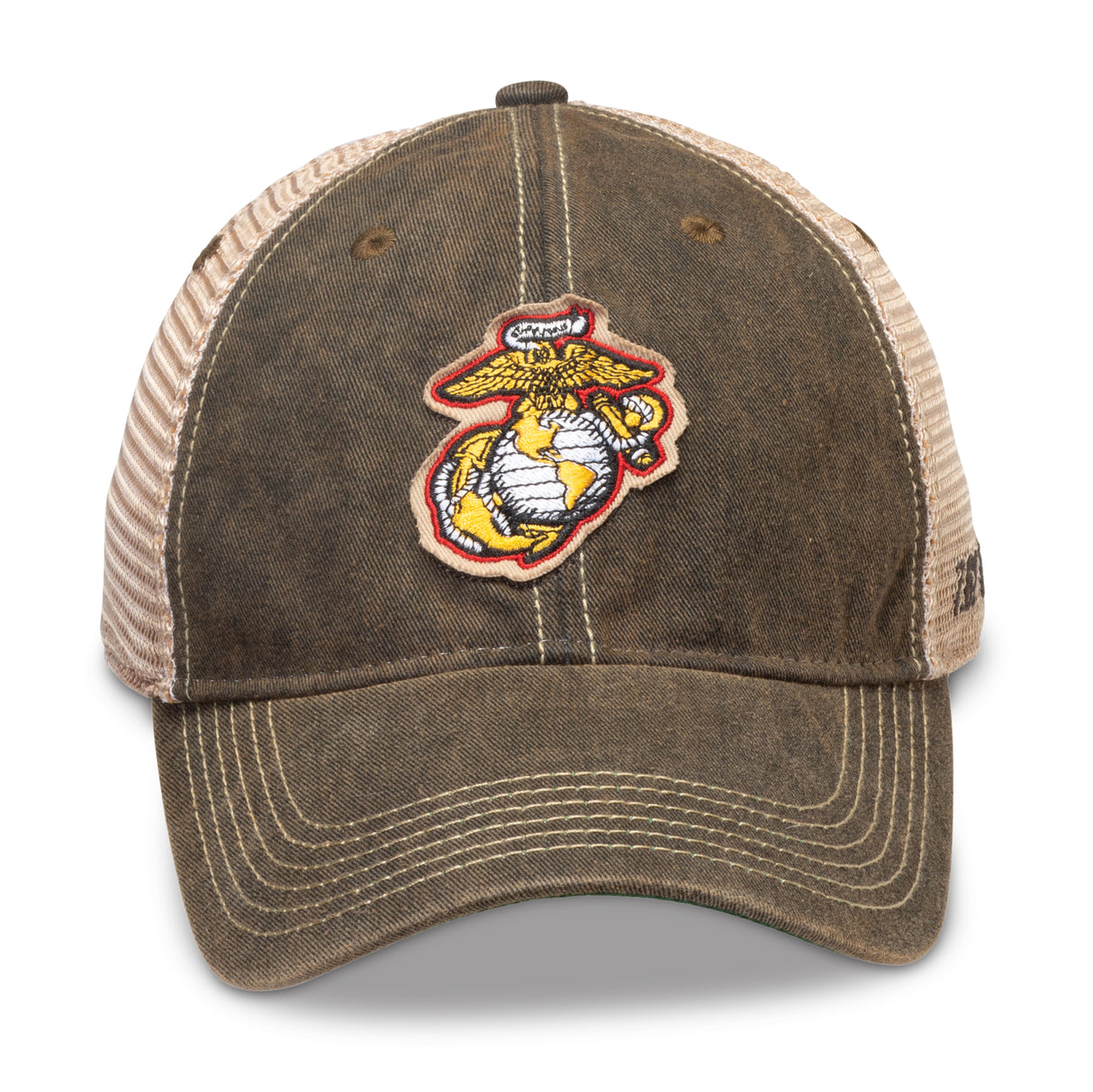 Eagle, Globe, and Anchor Mesh Back Hat- Faded Black - SGT GRIT