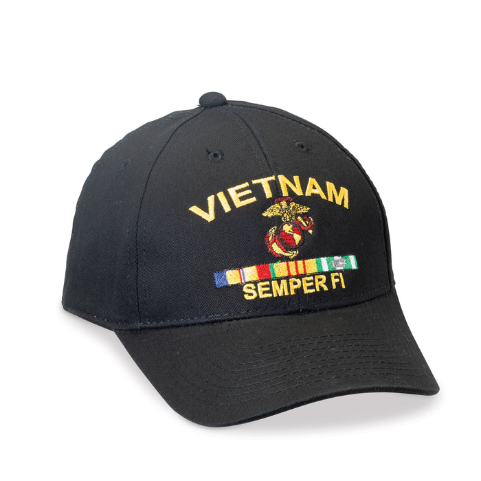 Marine Vietnam War Ribbon Hat- Black