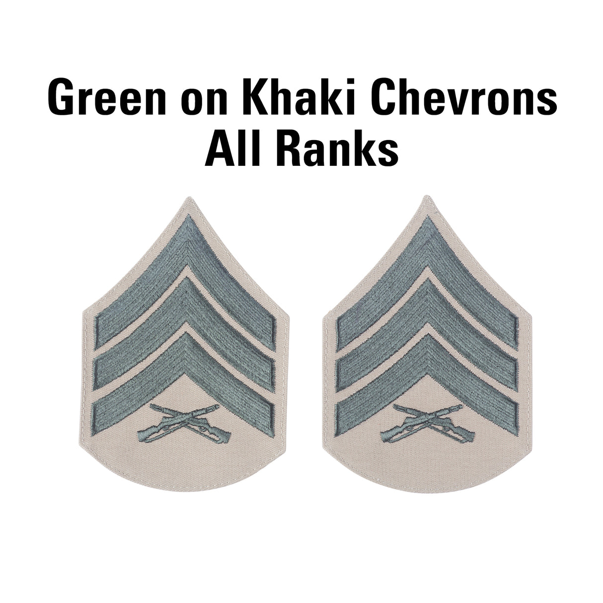 Green on Khaki Chevrons - SGT GRIT