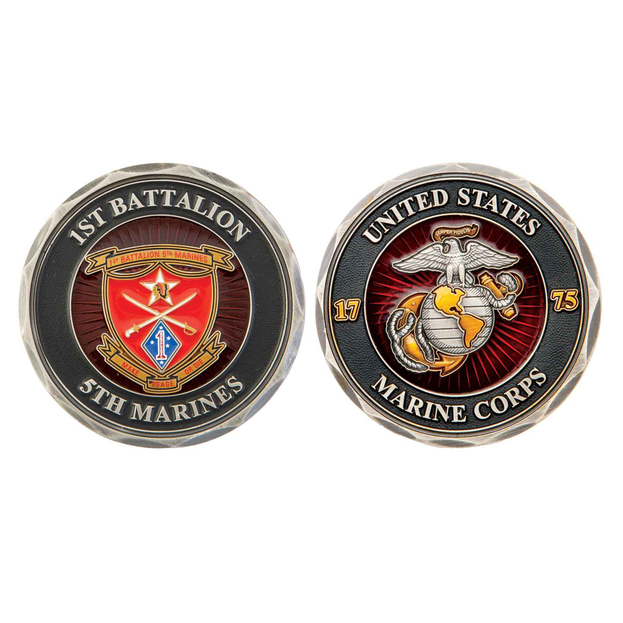 1st Battalion 5th Marines Challenge Coin - SGT GRIT
