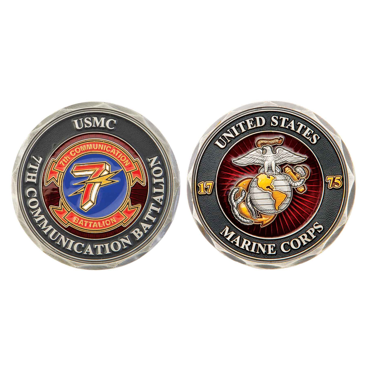 7th Communication Battalion Patch Challenge Coin - SGT GRIT