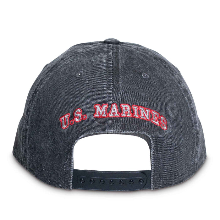 Eagle, Globe, and Anchor Hat- Charcoal and Red - SGT GRIT