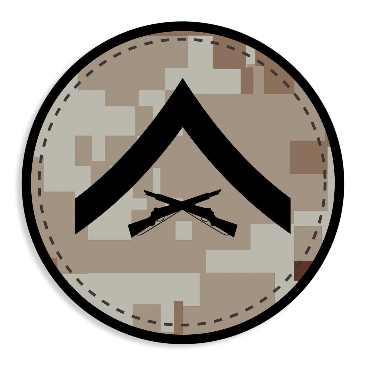 Choose Your Rank Decals in Desert or Woodland - SGT GRIT