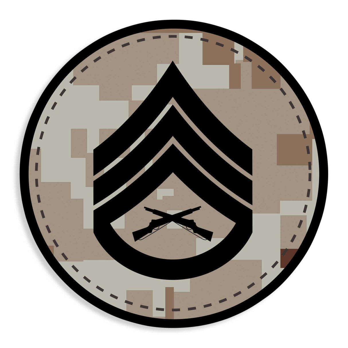 Choose Your Rank Decals in Desert or Woodland - SGT GRIT